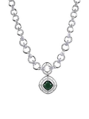 Statement green ad necklace set 3