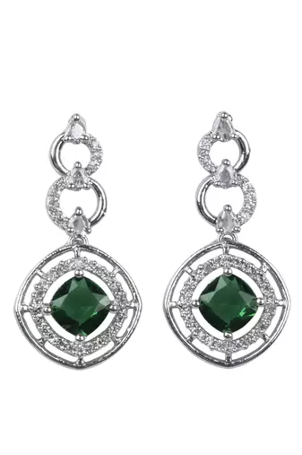 Statement green ad necklace set