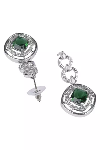 Statement green ad necklace set