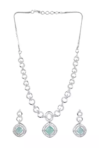 Statement turquoise ad necklace set