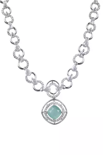 Statement turquoise ad necklace set