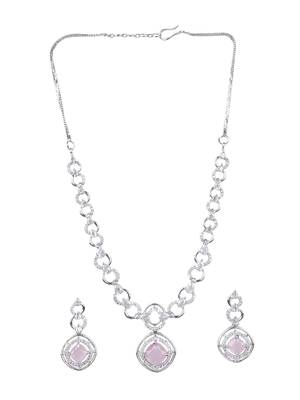 Statement pink ad necklace set 2