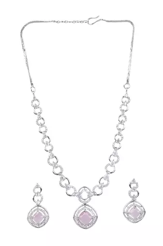 Statement pink ad necklace set