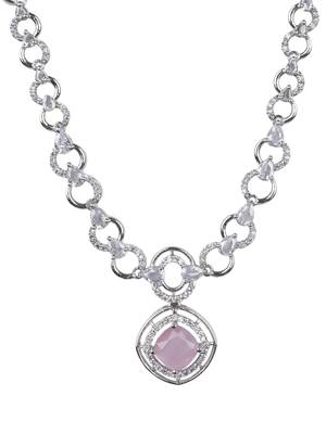 Statement pink ad necklace set 3