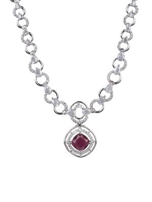 Statement red ad necklace set 3