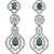 Luxury look green american diamond necklace set