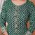   womens green zigzag  print embroidery rayon straight kurti