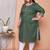   womens plus size green zigzag  print embroidery rayon straight kurti