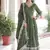 Mehandi Green Vichitra Silk Embroidered Gown & Dupatta