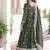 Mehandi Green Vichitra Silk Embroidered Gown & Dupatta
