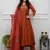 floral embroidered v-neck  cotton kurta set