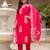 Pink rayon printed kurta pant set