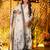 Cream viscose chanderi printed kurta pant set