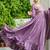 Lavender Vichitra Silk Embroidered Gown & Dupatta