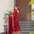 Maroon Embroidered Gown with Dupatta
