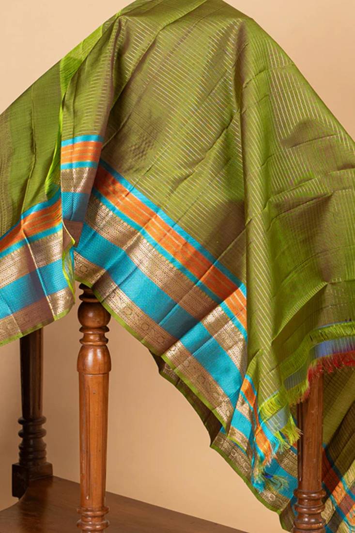 Red traditional kanjivaram silk saree