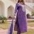 lavender simmer silk thread embroidered salwar suit with decorative dupatta
