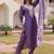 lavender simmer silk thread embroidered salwar suit with decorative dupatta