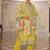 golden yellow cotton silk sequin embroidered salwar suit with decorative dupatta