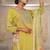golden yellow cotton silk sequin embroidered salwar suit with decorative dupatta