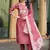 peach art silk embroidered kurta set