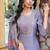 lavender art silk embroidered kurta set with dupatta
