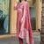 peach art silk embroidered kurta set