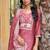 peach art silk embroidered kurta set