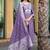 lavender art silk embroidered kurta set