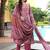 maroon printed kurta set with dupatta