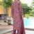 maroon printed kurta set with dupatta