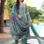 teal green printed kurta set with dupatta
