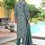 teal green printed kurta set with dupatta