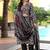 black printed kurta set with dupatta