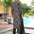 black printed kurta set with dupatta