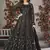 black embroidered anarkali gown with dupatta