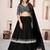 black sequins georgette wedding lehenga choli