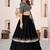 black sequins georgette wedding lehenga choli