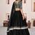 black sequins georgette wedding lehenga choli