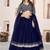 blue sequins georgette function lehenga choli