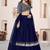 blue sequins georgette function lehenga choli