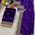 royal purple velvet bridal saree with blouse