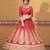 red silk mirror & gold embroidered wedding lehenga