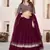 charming purple sequins georgette engagement wear lehenga choli set