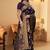 purple satin silk banarasi saree with heavy gold zari weaving