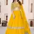 stunning yellow sequins georgette haldi wear lehenga choli set
