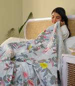 ash grey ultrasonic quilted microfiber ac single bed comforter