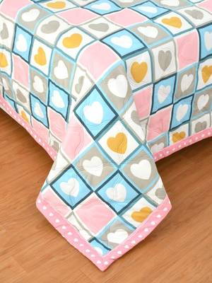 floral blush pink ultrasonic quilted microfiber ac single bed comforter 4