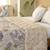 floral beige ultrasonic quilted microfiber ac single bed comforter