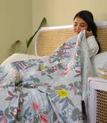 ash grey ultrasonic quilted microfiber ac double bed comforter